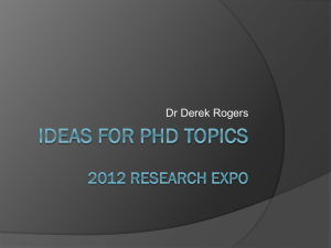 Ideas for PhD topics - School of Electrical & Electronic Engineering