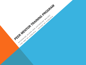 Peer Mentor Training Program