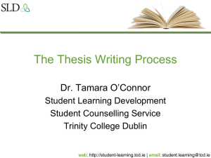The Thesis Writing Process