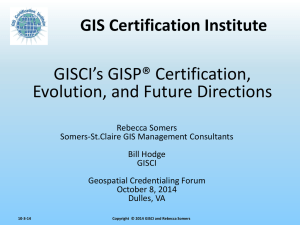 Presentation: GISCI Certification Evolution & Future Oct