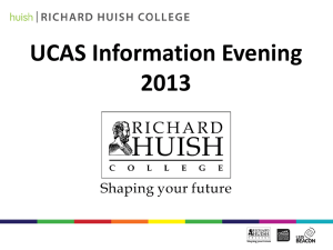 UCAS Information Evening 2013