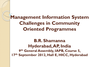 Dr BR Shamanna-Miss Challenges in Community