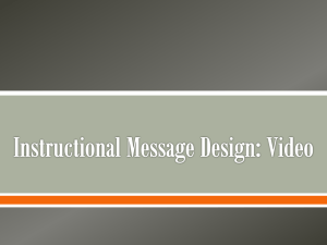 Instructional Message Design: Video
