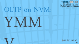 OLTP on the NVM SDV: YMMV - H