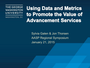 Using Data and Metrics to Promote the Value of Advancement
