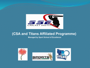 CSA and Titans Affiliated Programme