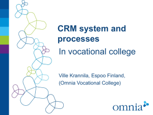 CRM system and processes