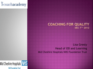 Coaching For Quality British Psychological Society Conference Dec