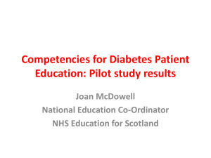 Competencies for Diabetes Patient Education: Pilot study results