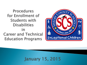 Career and Technology Procedures for Enrollment