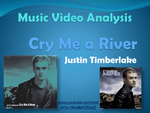 Analysis of Cry Me a River Music Video – Course Work #1
