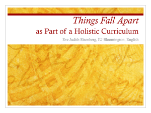 Things Fall Apart as Part of a Holistic Curriculum