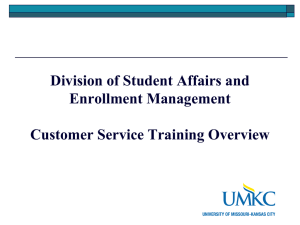 Customer Service and Retention - University of Missouri