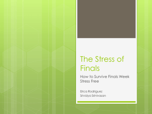 The Stress of Finals Week Powerpoint Presentation