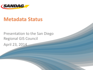 Metadata Status - San Diego Regional GIS Council