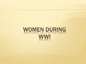 WOMEN DURING WWI - smccmodernhistory
