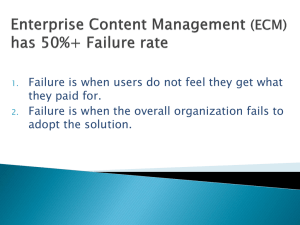 Enterprise Content Management (ECM) has 50%+