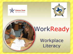 WorkReady PowerPoint - the South Texas Literacy