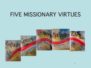 FIVE MISSIONARY VIRTUES