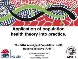 Application of population health theory into practice