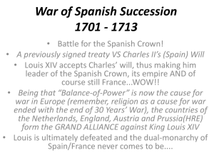 War of Spanish Succession 1701