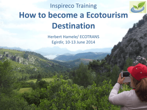 Inspireco Training Sustainable Destination