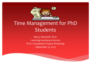 Time Management for PhD Students