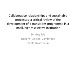 Collaborative relationships and sustainable processes: a critical