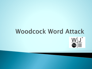 Woodcock Word Attack