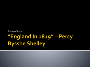 *England In 1819* * Percy Bysshe Shelly