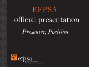 EFPSA official presentation
