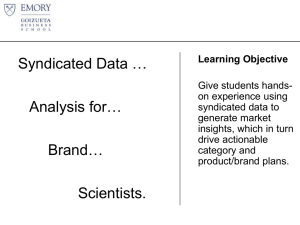 Syndicated Data Analysis