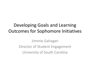 Developing Goals and.. - University of South Carolina