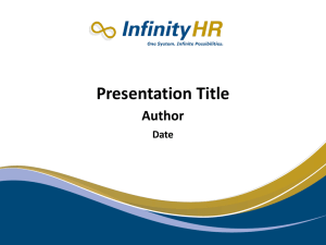 InfinityHR PowerPoint Deck - Infinity Software Solutions
