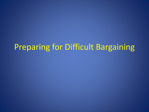 Preparing for Difficult Bargaining