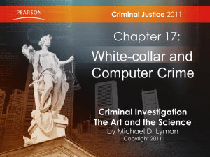 Introduction to Criminal Justice After this lecture you should be able