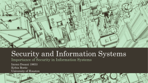 Security and Information Systems