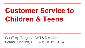 Customer Service to Children & Teens