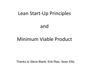 Lean Startup Principles & Minimum Viable Products