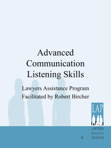 Advanced Communication Listening Skills