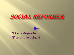 SOCIAL REFORMER FINAL