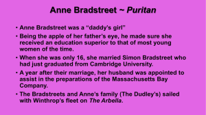 Anne Bradstreet ~ Puritan