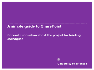 Sharepoint in a nutshell guide