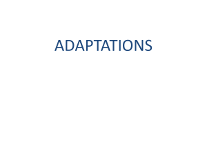 Adaptations - missdavisscience