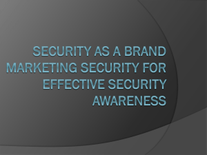 Security As A Brand Marketing Security For Effective Security