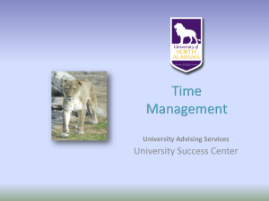 Time Management [PPT] - University of North Alabama