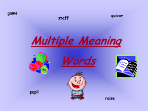 multiple meaning words ppt - fourthgradeteam2012-2013