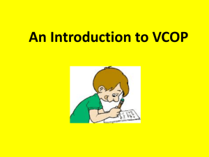 VCOP adn Maths Intervention