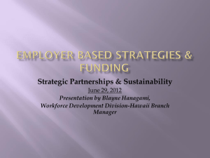 Employer-Based Strategies & Funding- Blayne