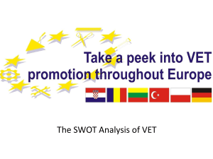 SWOT Analysis - Take A Peek into VET Promotion Throughout